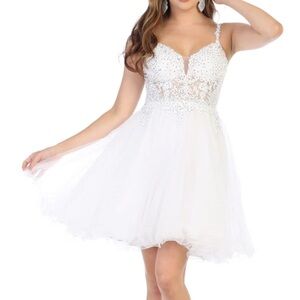 Elegant White Prom Dress